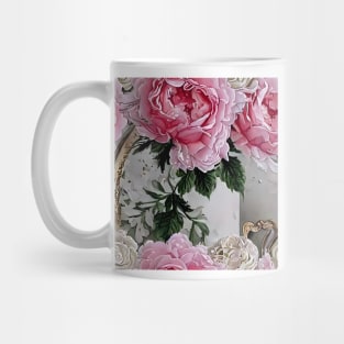 Large, vintage French country roses Mug